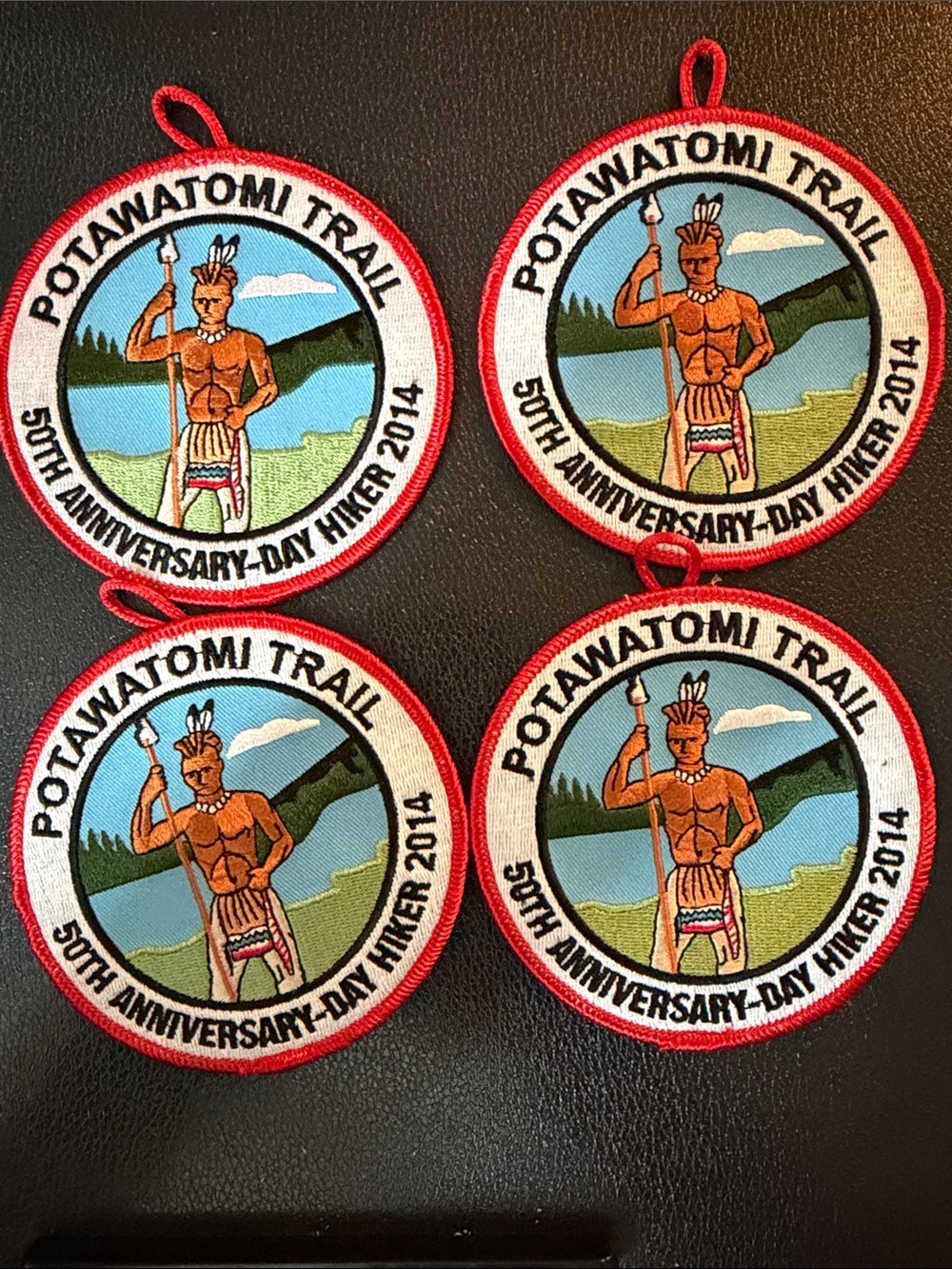 Potawatomi Trail 50th Anniversary Embroidered Patches - 4 patches